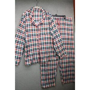 Pajamarama Long Sleeve Plaid Fleece Pajama Set-2X-Drawstring-Pockets-Cozy Chic